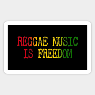 Reggae Music Is Freedom Sticker